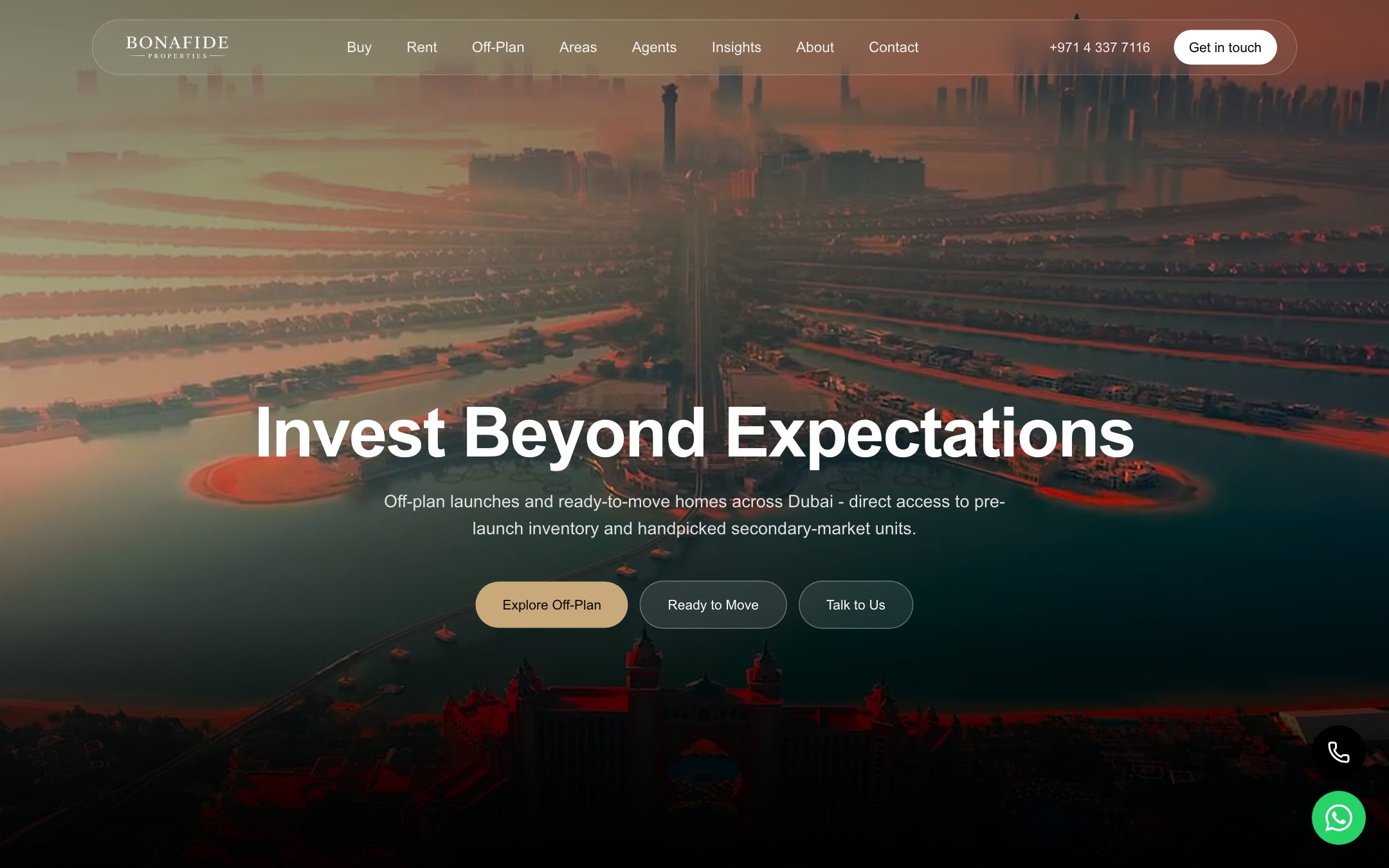 Bonafide Properties website