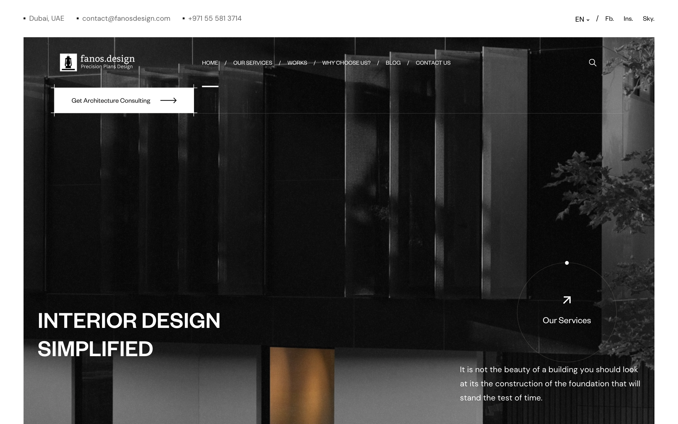 Fanos Design website